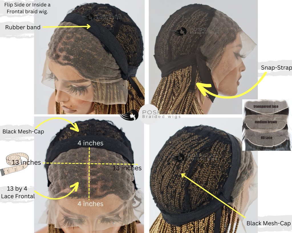 Cornrow Braid Wig - 13x4 Lace Frontal - Emma