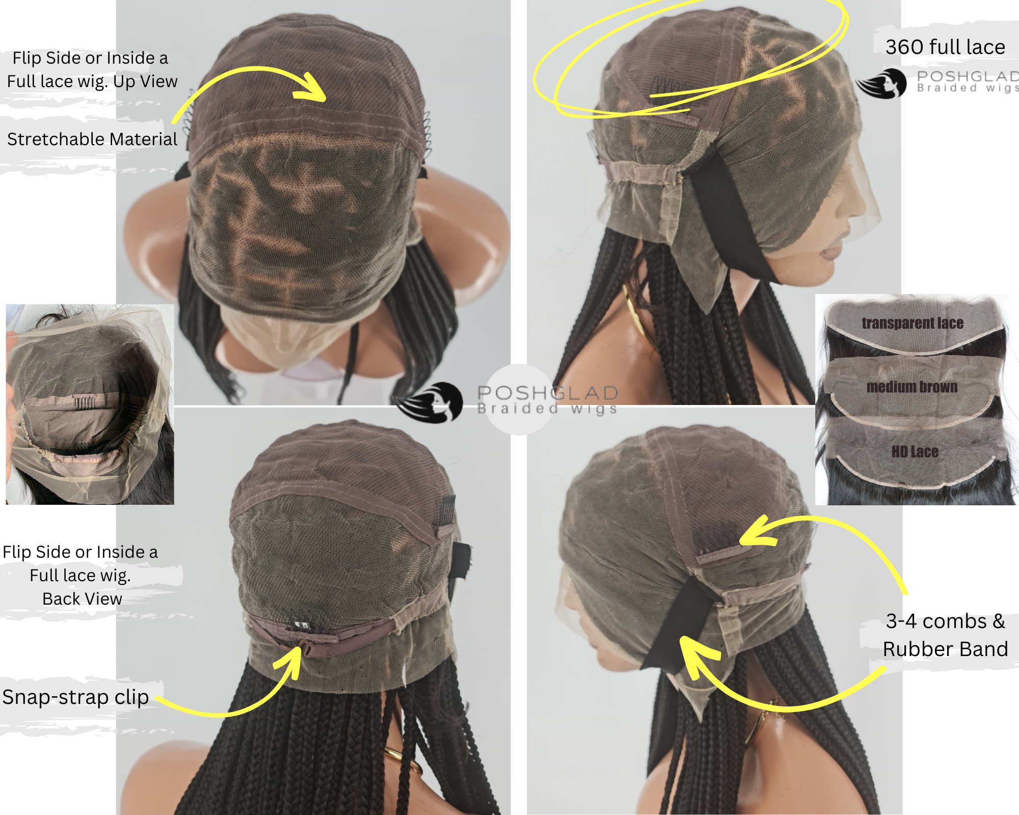 Bantu Knot Wig With Dropping Beads "Swiss Full Lace" Malaika