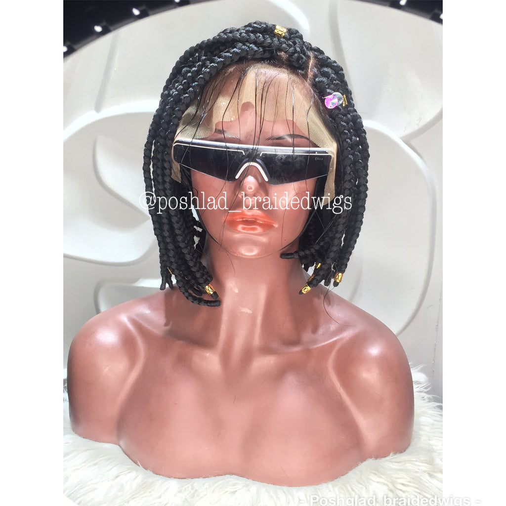 Bob Braided Wig - Uche (13 by 6 Deep Frontal)