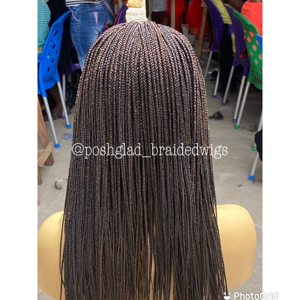 Cornrow Braid Wig - 13x4 Lace Frontal Side Part - Carol