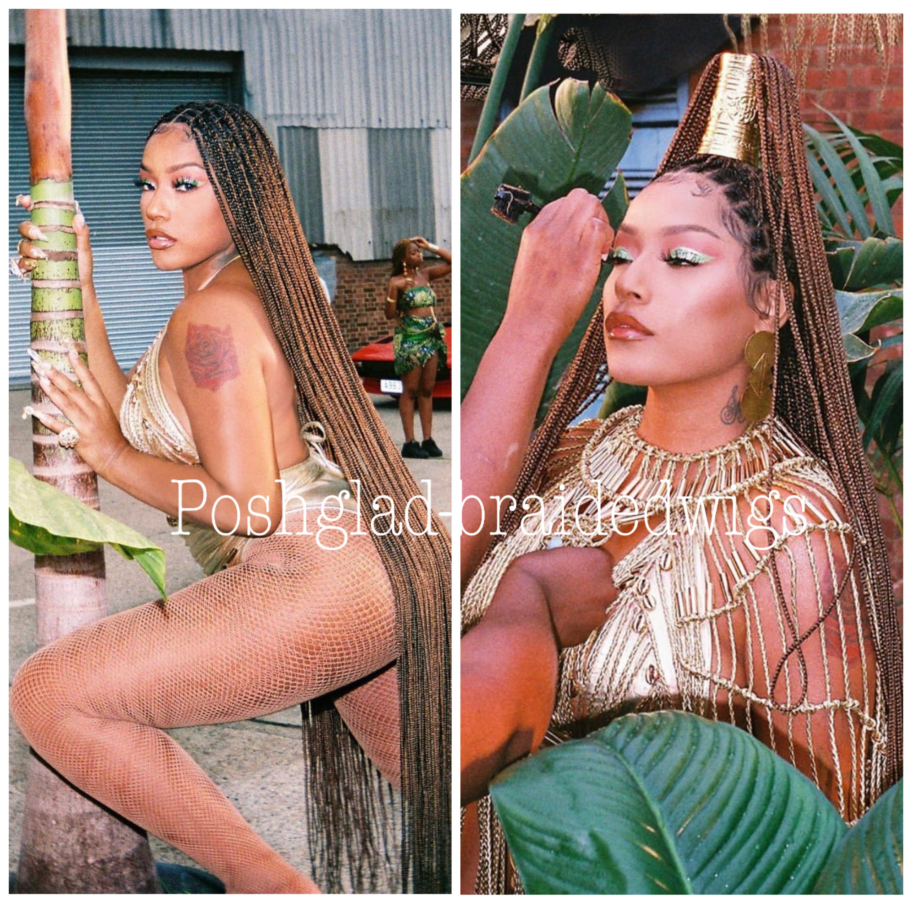 Beyoncé Honey Blonde Knotless Braid Wig "Premium Swiss Full Lace"