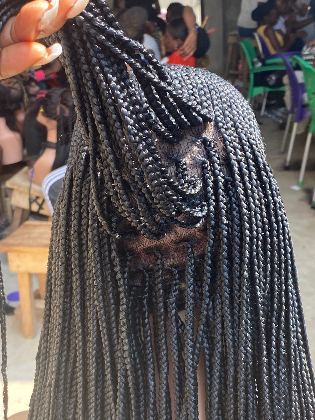 Cornrow Braid Wig - Full Lace Side Part - Candy